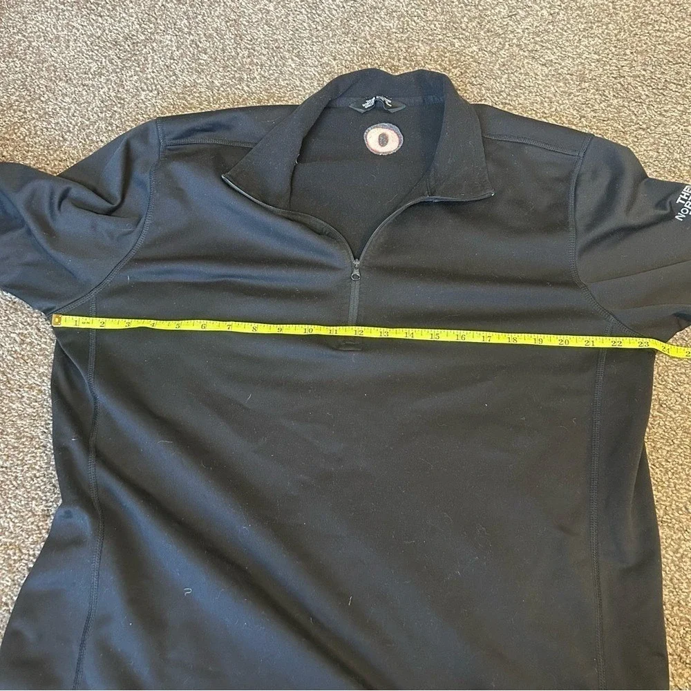 The North Face Mens Black‎ Quarter Zip Pullover Long Sleeve Shirt XL Activewear